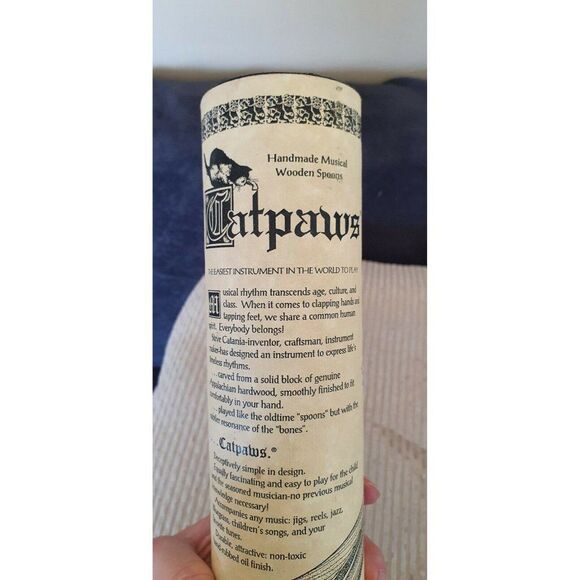 Steve Catania Catpaws Wooden Spoons Hand Made Appalachian Folk Instrument 1995 - Picture 7 of 7